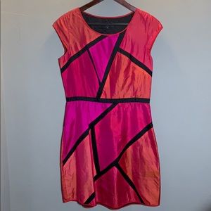 Nachiket Barve SiIk Saree Kurta Pink & Orange M